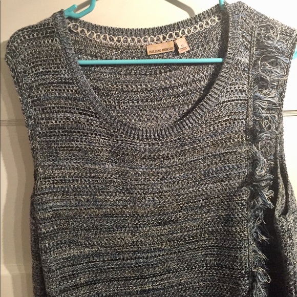 Anthropologie Dresses & Skirts - Holding Horses BlueGrey Sleeveless Sweater dress